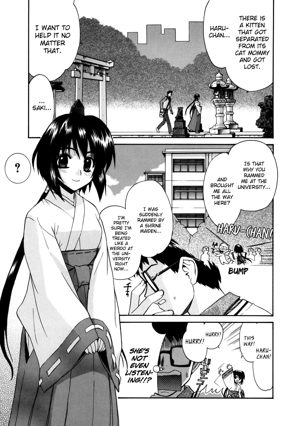 Hentai Manga Comic-Tonari no Miko-san wa Minna Warau-Chapter 1-1